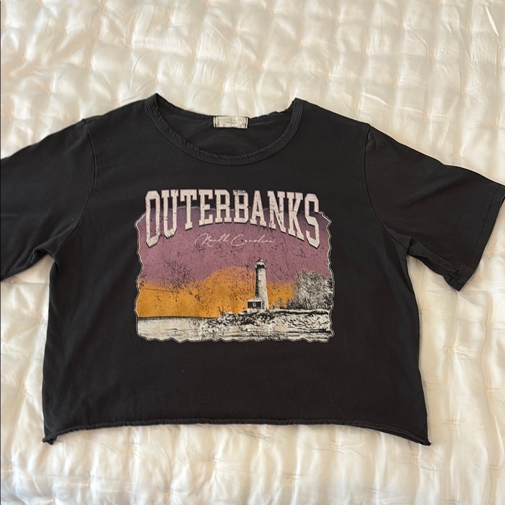 Altar'd State Black Short Sleeve Graphic Tee
